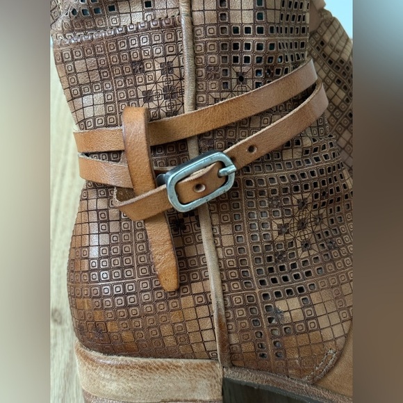 A.S. 98 Gene Boho Brown Leather Perforated Knee High Boots Size EU 37 | US 6.5-7 - Picture 11 of 14